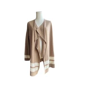 Boden Wool Waterfall Open Front Long Sleeve Cardigan, Sz Large